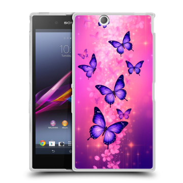 Силиконовый чехол на Sony Xperia Z Ultra с принтом Бабочки Силиконовый чехол на Sony Xperia Z Ultra с принтом Бабочки