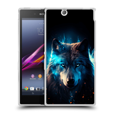 Силиконовый чехол на Sony Xperia Z Ultra с принтом Волк ночной Силиконовый чехол на Sony Xperia Z Ultra с принтом Волк ночной