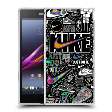Силиконовый чехол на Sony Xperia Z Ultra с принтом Найк Силиконовый чехол на Sony Xperia Z Ultra с принтом Найк