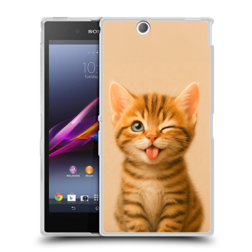 Силиконовый чехол на Sony Xperia Z Ultra с принтом котенок Силиконовый чехол на Sony Xperia Z Ultra с принтом котенок