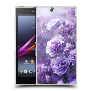 Силиконовый чехол на Sony Xperia Z Ultra с принтом Розы цветы Силиконовый чехол на Sony Xperia Z Ultra с принтом Розы цветы