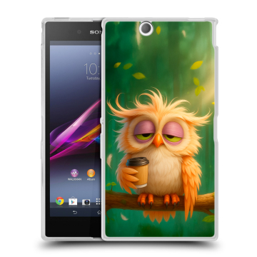 Силиконовый чехол на Sony Xperia Z Ultra с принтом сова Силиконовый чехол на Sony Xperia Z Ultra с принтом сова