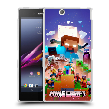 Силиконовый чехол на Sony Xperia Z Ultra с принтом Майнкрафт Minecraft Силиконовый чехол на Sony Xperia Z Ultra с принтом Майнкрафт Minecraft