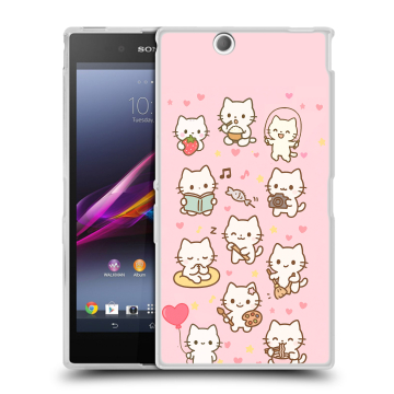 Силиконовый чехол на Sony Xperia Z Ultra с принтом Hello Kitty Хелоу Кити Силиконовый чехол на Sony Xperia Z Ultra с принтом Hello Kitty Хелоу Кити