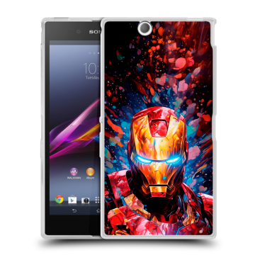 Силиконовый чехол на Sony Xperia Z Ultra с принтом Железный человек Ironman Силиконовый чехол на Sony Xperia Z Ultra с принтом Железный человек Ironman