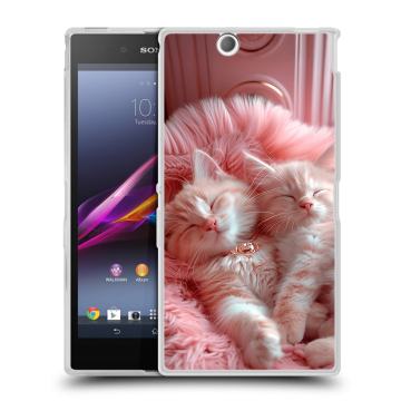 Силиконовый чехол на Sony Xperia Z Ultra с принтом котята котики Силиконовый чехол на Sony Xperia Z Ultra с принтом котята котики