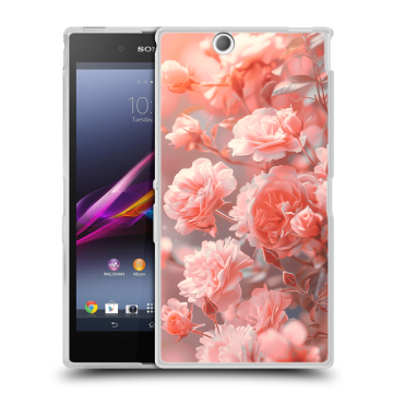 Силиконовый чехол на Sony Xperia Z Ultra с принтом Розы цветы Силиконовый чехол на Sony Xperia Z Ultra с принтом Розы цветы
