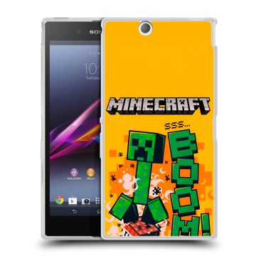 Силиконовый чехол на Sony Xperia Z Ultra с принтом Майнкрафт Minecraft Силиконовый чехол на Sony Xperia Z Ultra с принтом Майнкрафт Minecraft