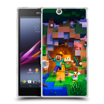 Силиконовый чехол на Sony Xperia Z Ultra с принтом Майнкрафт Minecraft Силиконовый чехол на Sony Xperia Z Ultra с принтом Майнкрафт Minecraft