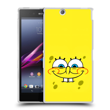 Силиконовый чехол на Sony Xperia Z Ultra с принтом спанчбоб спанч боб Силиконовый чехол на Sony Xperia Z Ultra с принтом спанчбоб спанч боб