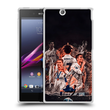 Силиконовый чехол на Sony Xperia Z Ultra с принтом Реал Роналдо Real Ronaldo Силиконовый чехол на Sony Xperia Z Ultra с принтом Реал Роналдо Real Ronaldo
