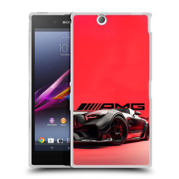 Силиконовый чехол на Sony Xperia Z Ultra  с принтом Мерседес Mercedes AMG