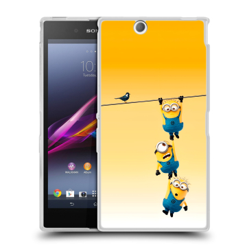 Силиконовый чехол на Sony Xperia Z Ultra с принтом Миньоны Силиконовый чехол на Sony Xperia Z Ultra с принтом Миньоны