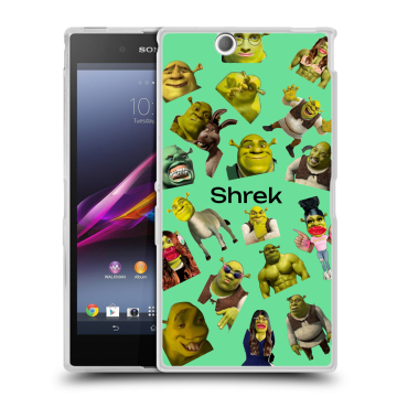 Силиконовый чехол на Sony Xperia Z Ultra  с принтом Шрек Shrek