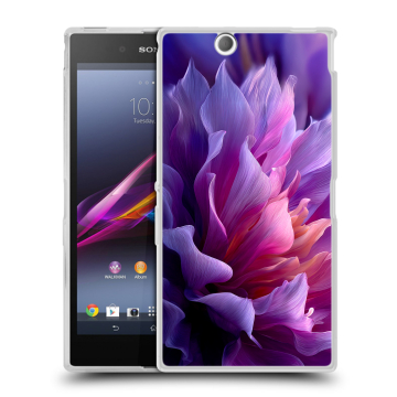 Силиконовый чехол на Sony Xperia Z Ultra с принтом женский цветы Силиконовый чехол на Sony Xperia Z Ultra с принтом женский цветы