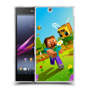 Силиконовый чехол на Sony Xperia Z Ultra с принтом Майнкрафт Minecraft Силиконовый чехол на Sony Xperia Z Ultra с принтом Майнкрафт Minecraft