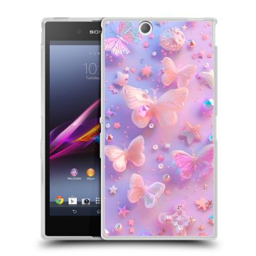 Силиконовый чехол на Sony Xperia Z Ultra с принтом Бабочки Силиконовый чехол на Sony Xperia Z Ultra с принтом Бабочки
