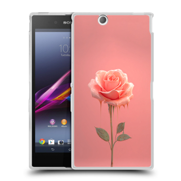 Силиконовый чехол на Sony Xperia Z Ultra  с принтом Розовая роза