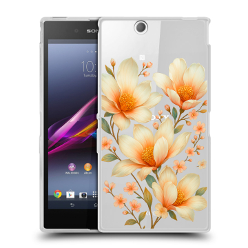 Силиконовый чехол на Sony Xperia Z Ultra  с принтом Цветы