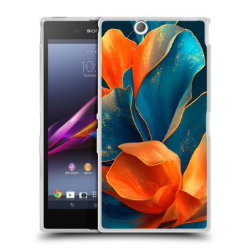 Силиконовый чехол на Sony Xperia Z Ultra  с принтом Цветы