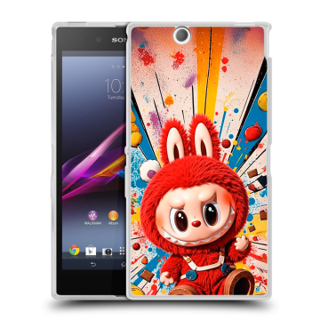 Силиконовый чехол на Sony Xperia Z Ultra с принтом Labubu Лабубу Силиконовый чехол на Sony Xperia Z Ultra с принтом Labubu Лабубу