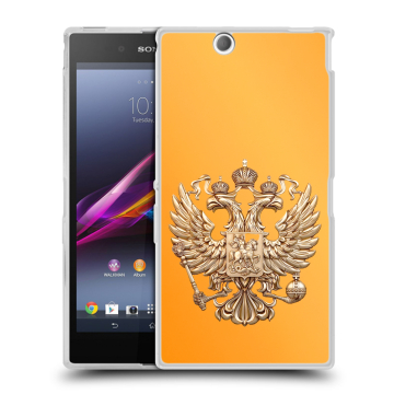 Силиконовый чехол на Sony Xperia Z Ultra с принтом Герб Флаг России Силиконовый чехол на Sony Xperia Z Ultra с принтом Герб Флаг России