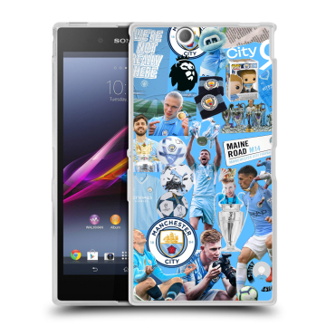 Силиконовый чехол на Sony Xperia Z Ultra с принтом Man City Манчестер Сити Силиконовый чехол на Sony Xperia Z Ultra с принтом Man City Манчестер Сити