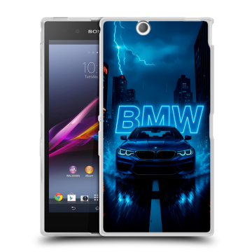 Силиконовый чехол на Sony Xperia Z Ultra с принтом BMW БМВ Силиконовый чехол на Sony Xperia Z Ultra с принтом BMW БМВ