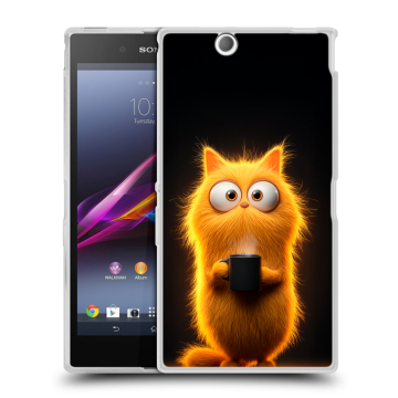 Силиконовый чехол на Sony Xperia Z Ultra с принтом Смешной кот Силиконовый чехол на Sony Xperia Z Ultra с принтом Смешной кот