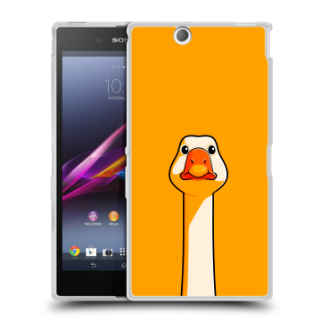 Силиконовый чехол на Sony Xperia Z Ultra с принтом Смешная утка Силиконовый чехол на Sony Xperia Z Ultra с принтом Смешная утка