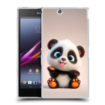 Силиконовый чехол на Sony Xperia Z Ultra с принтом милая панда Силиконовый чехол на Sony Xperia Z Ultra с принтом милая панда