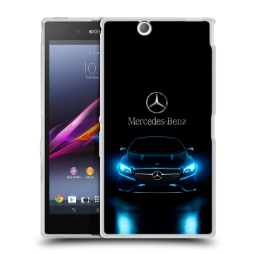 Силиконовый чехол на Sony Xperia Z Ultra с принтом Mercedes Мерседес Силиконовый чехол на Sony Xperia Z Ultra с принтом Mercedes Мерседес
