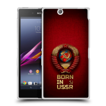 Силиконовый чехол на Sony Xperia Z Ultra с принтом Флаг Герб СССР Силиконовый чехол на Sony Xperia Z Ultra с принтом Флаг Герб СССР