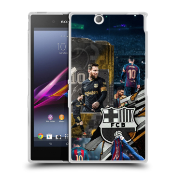 Силиконовый чехол на Sony Xperia Z Ultra с принтом Messi Barcelona Силиконовый чехол на Sony Xperia Z Ultra с принтом Messi Barcelona