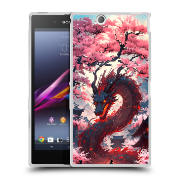 Силиконовый чехол на Sony Xperia Z Ultra с принтом Дракон Японский Силиконовый чехол на Sony Xperia Z Ultra с принтом Дракон Японский