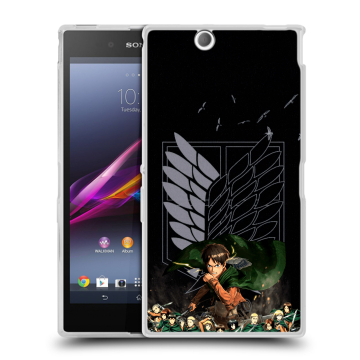 Силиконовый чехол на Sony Xperia Z Ultra с принтом Атака титанов Силиконовый чехол на Sony Xperia Z Ultra с принтом Атака титанов