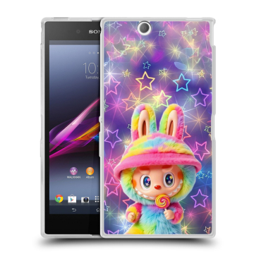 Силиконовый чехол на Sony Xperia Z Ultra с принтом Labubu Лабубу Силиконовый чехол на Sony Xperia Z Ultra с принтом Labubu Лабубу