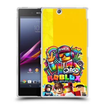 Силиконовый чехол на Sony Xperia Z Ultra с принтом Roblox Роблокс Силиконовый чехол на Sony Xperia Z Ultra с принтом Roblox Роблокс
