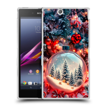 Силиконовый чехол на Sony Xperia Z Ultra  с принтом Новый год