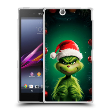 Силиконовый чехол на Sony Xperia Z Ultra  с принтом Гринч Новый год Рождество