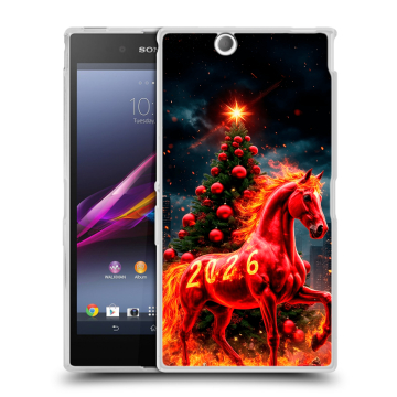 Силиконовый чехол на Sony Xperia Z Ultra  с принтом Новый год
