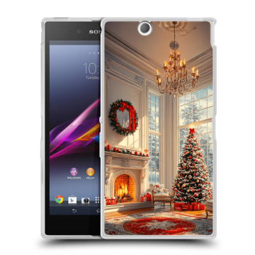 Силиконовый чехол на Sony Xperia Z Ultra  с принтом Новый год