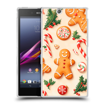 Силиконовый чехол на Sony Xperia Z Ultra  с принтом Новый год