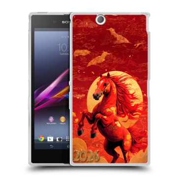 Силиконовый чехол на Sony Xperia Z Ultra  с принтом Новый год