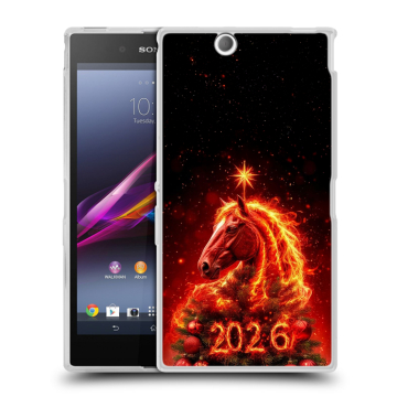 Силиконовый чехол на Sony Xperia Z Ultra  с принтом Новый год