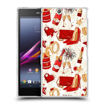 Силиконовый чехол на Sony Xperia Z Ultra  с принтом Новый год