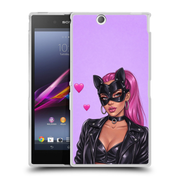 Силиконовый чехол на Sony Xperia Z Ultra с принтом женский Силиконовый чехол на Sony Xperia Z Ultra с принтом женский