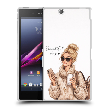 Силиконовый чехол на Sony Xperia Z Ultra с принтом женский Силиконовый чехол на Sony Xperia Z Ultra с принтом женский