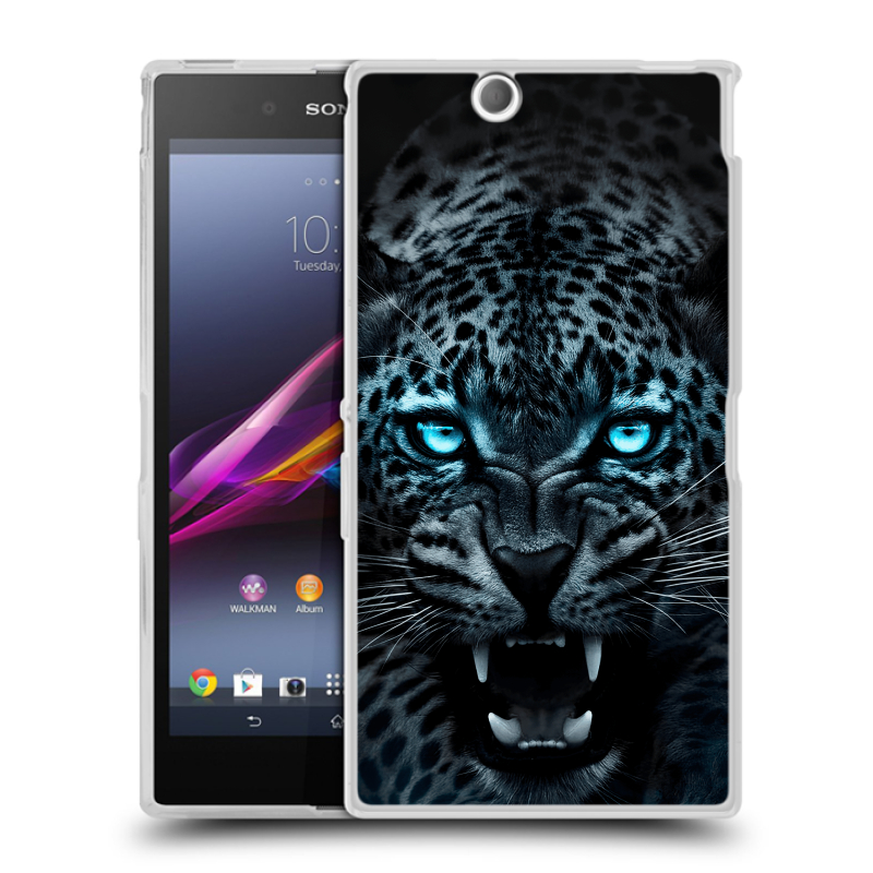 Силиконовый чехол на Sony Xperia Z Ultra с принтом Темный леопард Силиконовый чехол на Sony Xperia Z Ultra с принтом Темный леопард