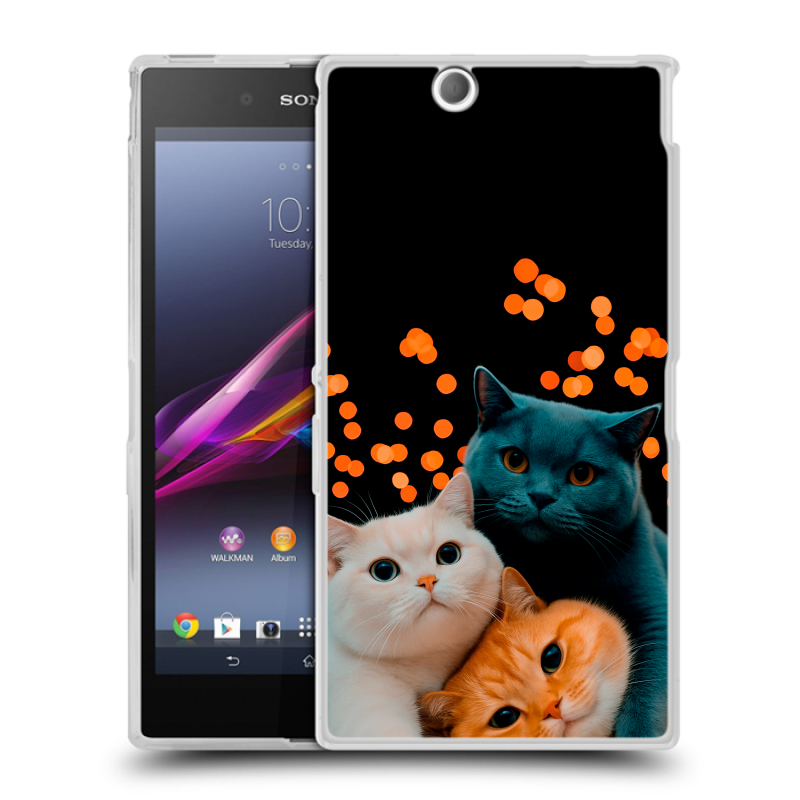 Силиконовый чехол на Sony Xperia Z Ultra с принтом Кошки Силиконовый чехол на Sony Xperia Z Ultra с принтом Кошки